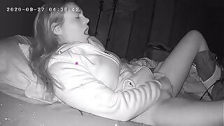 Slut Wakes Up At the crack To Rub Her Pussy Before Work Hidden Cam