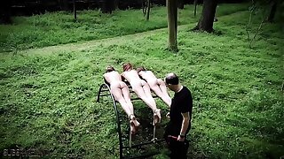 Three teen slaves punishment and humiliated in guestimated bdsm